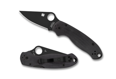 Spyderco Para 3 Compression Lock Knife Black G-10 (3" Black) C223GPBK