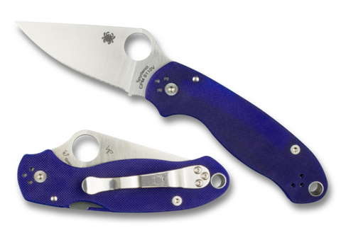 Spyderco Para 3 Compression Lock Knife Dark Blue G-10 C223GPDBL